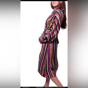 NWT SONCY high colllar striped gathered  body con look dress plus size 4 22/24🌺